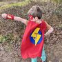 Kids Superhero Cape, Felt And Personalised With Letter, thumbnail 4 of 10