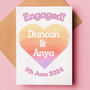 Ombré Heart Personalised Engagement Card, thumbnail 1 of 2