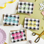Black Gingham Pack Of Eight Christmas Cards, thumbnail 1 of 4