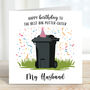 Bin Putter Outer Funny Birthday Card For Husband, thumbnail 2 of 3
