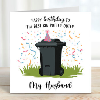 Bin Putter Outer Funny Birthday Card For Husband, 2 of 3