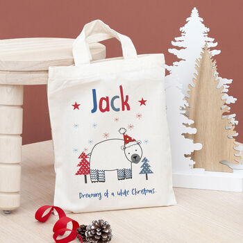 Personalised Natural Christmas Party Bag, 4 of 6