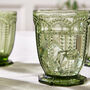 Set Of Four Bella Perle Green Glass Tumblers, thumbnail 3 of 8