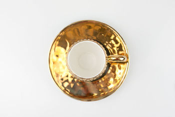 Gold Pineapple Patterned Cup And Saucer, 3 of 6