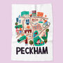 Peckham Map Tea Towel, thumbnail 1 of 3