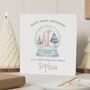 Personalised Niece 1st Christmas Snow Globe Card, thumbnail 1 of 7