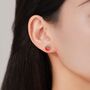 Stering Silver Tomato Stud Earrings, thumbnail 3 of 12