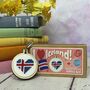 I Love Iceland! Mini Matchbox Cross Stitch Kit, thumbnail 1 of 7