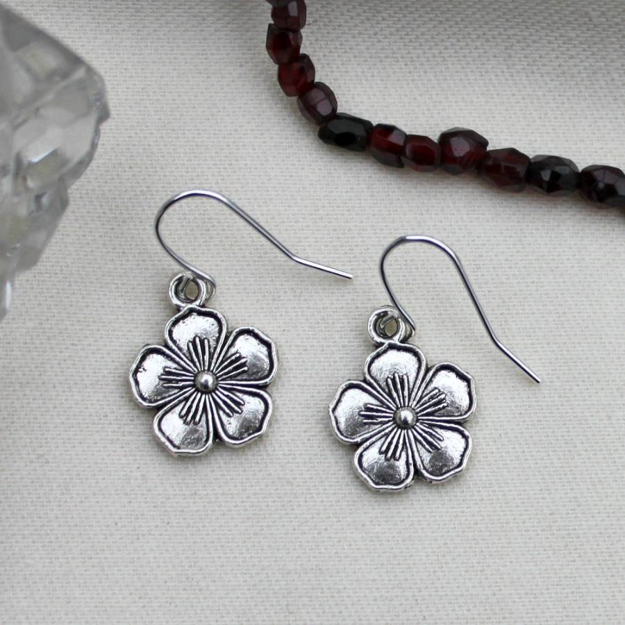 Hibiscus Flower Earrings By Completely Charmed | notonthehighstreet.com