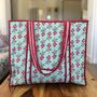 Tote Bag, Beach Bag, Block Print Indian Handbag, thumbnail 9 of 12