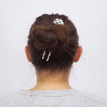 Ocean Checker Hair Pin, 2 of 9