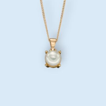 Genuine Ivory Freshwater Pearl Necklace In 9ct Gold, 5 of 12