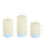 Set Of Three Rechargeable Tru Glow Wax Pillar Candles, thumbnail 10 of 11