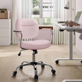 Desk Chair Ergonomic Synthetic Leather Office Chair, 4 of 12