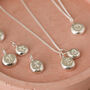 Small Initial Pebble Necklace. Recycled Sterling Silver, thumbnail 7 of 11