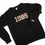 Personalised Year Sweatshirt With Personalised Initials, thumbnail 3 of 6