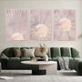 Custom Colour Set Of Three Bohemian Boho Suns Wall Art Prints, thumbnail 1 of 9