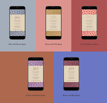 Digital Download Birthday Party Invite With Polka Dot Border, 6 of 6