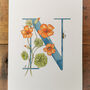 N Is For Nasturtium Letter Print, Personalised, thumbnail 3 of 6