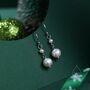 Genuine Freshwater Double Pearl Drop Hook Earrings, thumbnail 3 of 9