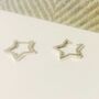 Silver Star Earrings, thumbnail 1 of 2