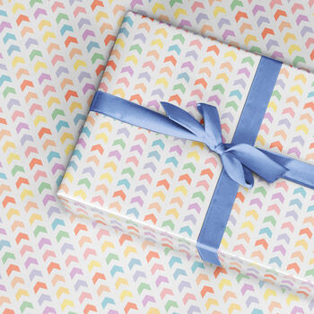 Pastel Chevron Wrapping Paper Roll Or Folded, 2 of 3