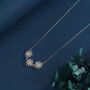 Daisy Flower Trio Pendant Necklace, thumbnail 6 of 11