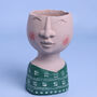 G Decor Resin Human Faces Flower Pot Planter Or Vase, thumbnail 4 of 7