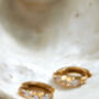 Marquise Cluster Huggies Gold Plated, thumbnail 2 of 6
