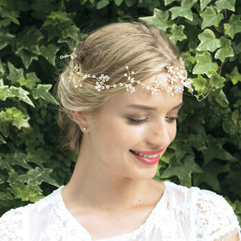Silver, Gold Or Rose Gold Plated Boho Bride Hair Vine, 11 of 12