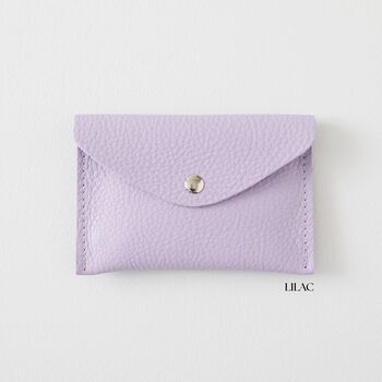 Pink Leather Coin And Card Envelope Purse, 3 of 8