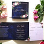 Blush And Blue Trifold Wedding Invitations, thumbnail 1 of 3