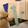 Recycled Leather Girl's 'I Fell Asleep Here' Bookmark, thumbnail 1 of 3