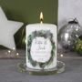 Personalised New Home Christmas Wreath Candle, thumbnail 2 of 7