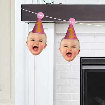 Personalised Photo Birthday Bunting With Party Hats, 4 of 4