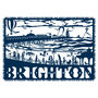 Brighton Seafront Folk Art Print, thumbnail 3 of 3