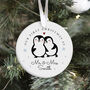 Personalised Our First Christmas Married Ceramic Gift Ornament, thumbnail 2 of 7
