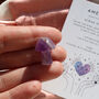 Tiny Amethyst Mushroom Crystal With Gift Message, thumbnail 1 of 5