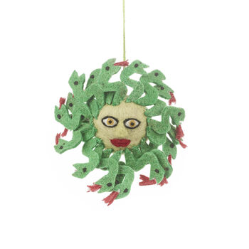 Handmade Felt Medusa Mythological Decoration, 2 of 3