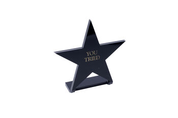 'You Tried' Star Desk Plate Sign Award, 2 of 2