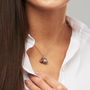 Rose Gold Vermeil Pearl Necklace With Monogram Charm, thumbnail 9 of 11