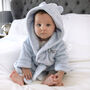 Personalised Soft Baby Blue Dressing Gown With Ears, thumbnail 3 of 7