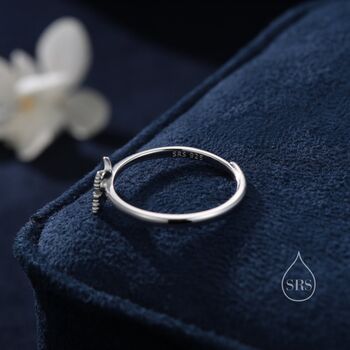 Minimalist Butterfly Ring In Sterling Silver, 6 of 11