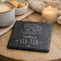 Engraved Personalised Slate Tea Coaster Name And Age Gift, thumbnail 1 of 7
