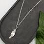 Maxi Feather Sterling Silver Necklace, thumbnail 4 of 6