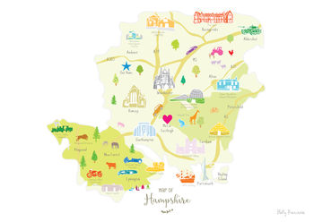 Personalised Hampshire Map: Add Favourite Places, 2 of 4