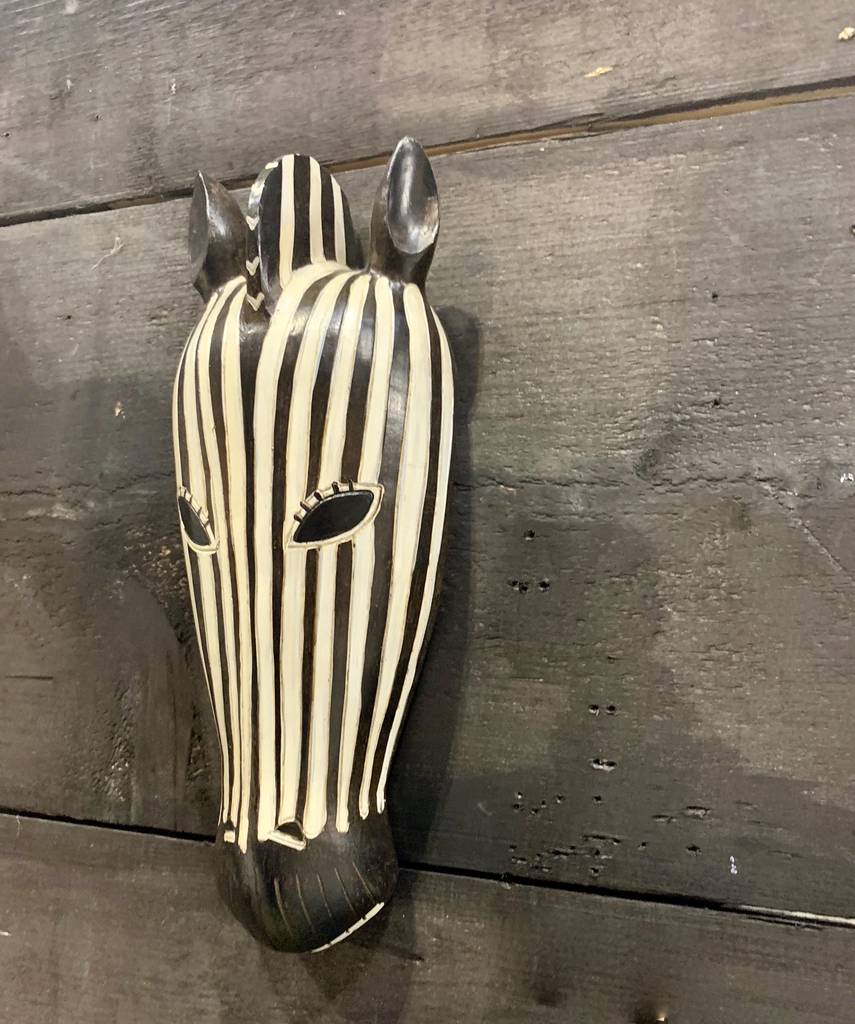Zebra Mask Wall Hanging Lo199 By London Garden Trading