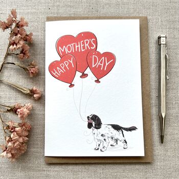 Personalised Cocker Spaniel Happy Mother's Day Card, 6 of 7