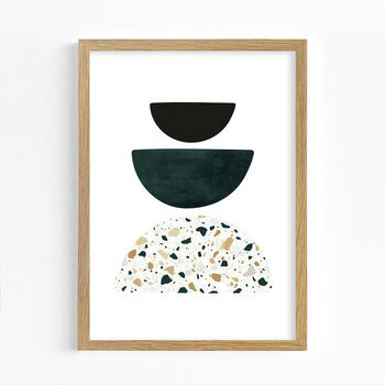 Green And Terrazzo Abstract Shapes 02 Art Print, 5 of 7