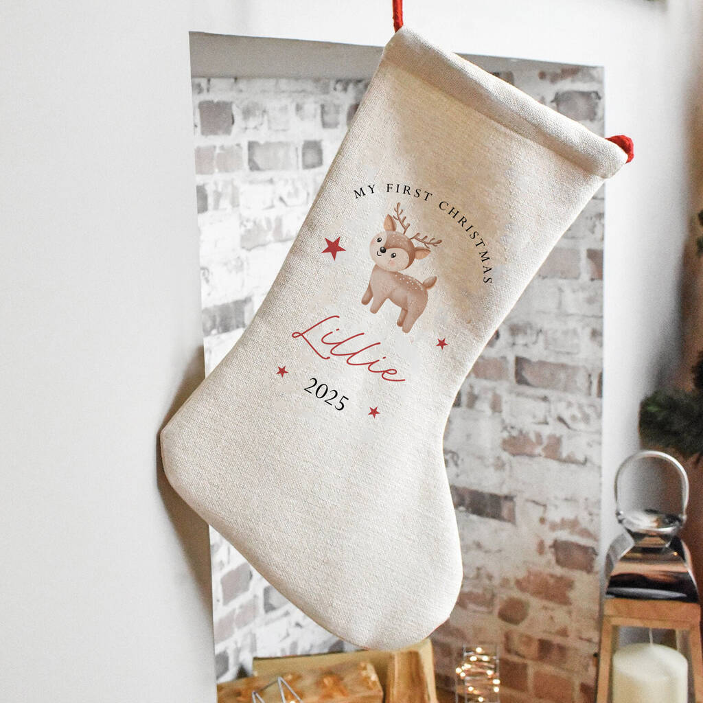 Personalised Baby's First Christmas Stocking